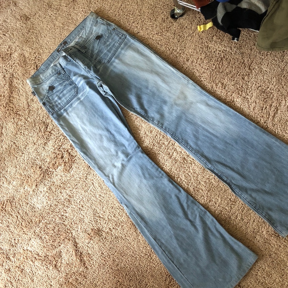 Rock Republic jeans, bootcut, low rise light color